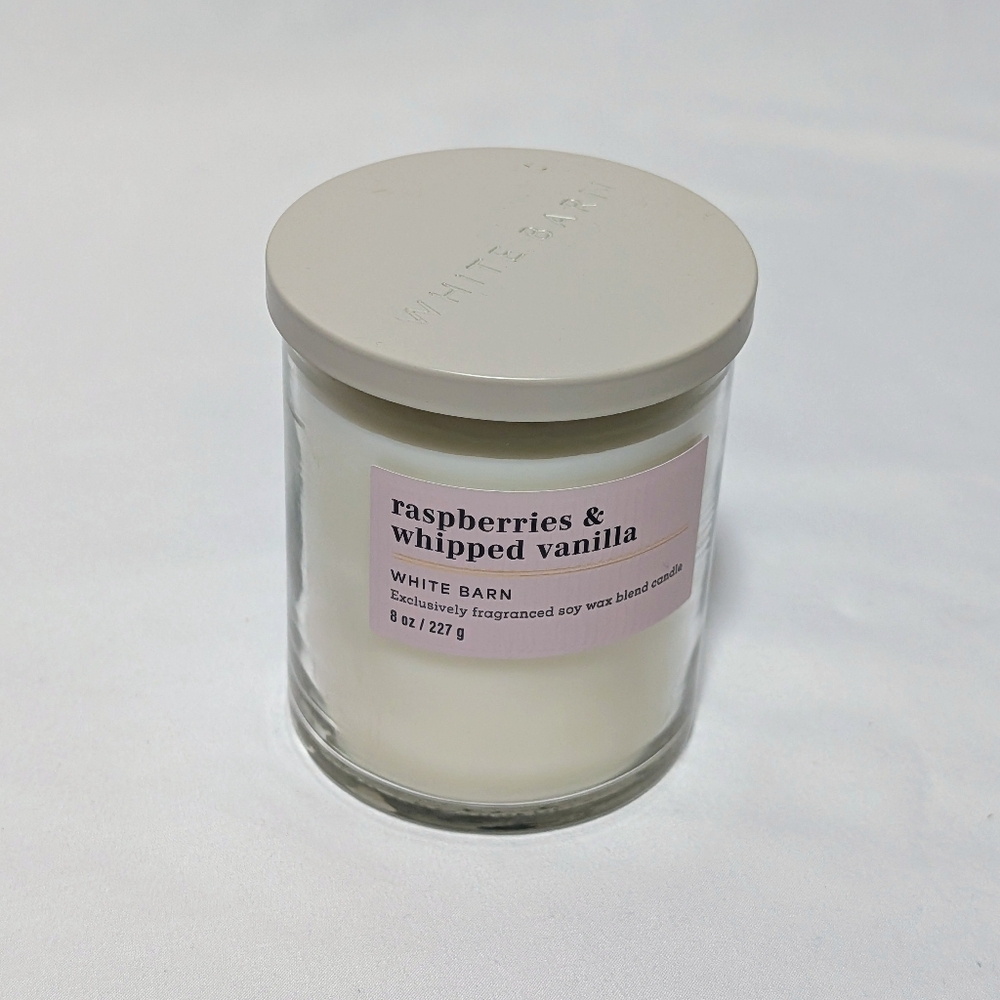 White Barn Raspberries & Whipped Vanilla Candle - Cream